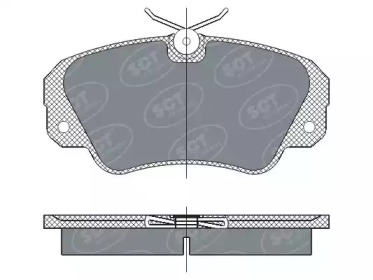 SCT GERMANY sp287pr -  Комплект тормозных колодок, дисковый тормоз